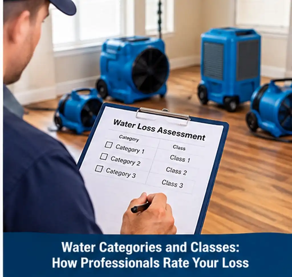 Water Categories and Classes How Professionals Rate Your Loss